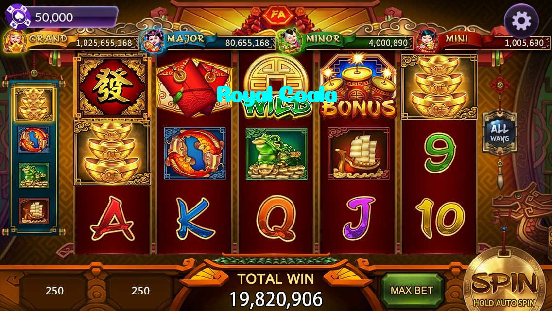 Royal Coala casino presented on mobile device in Pakistan with slots and live games
